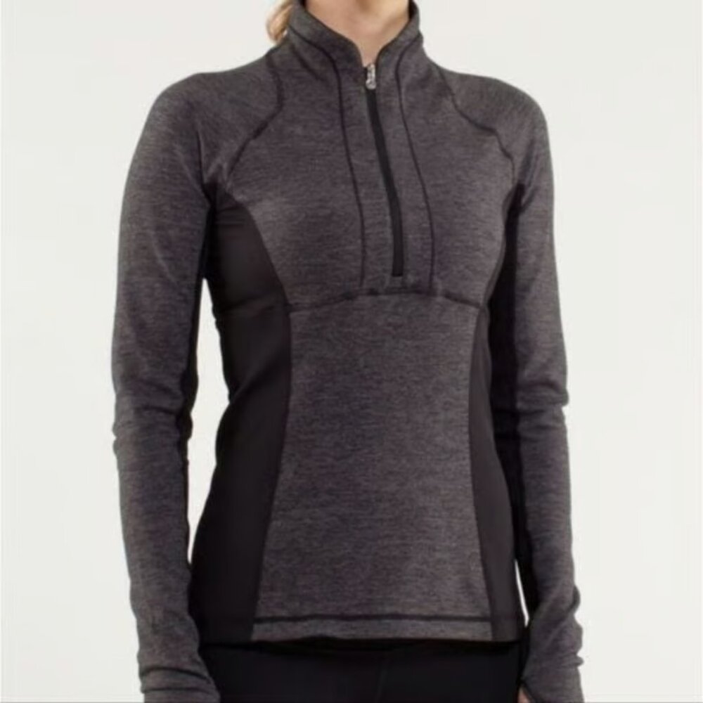 Lululemon Women's Black Switch Back 1/2 Zip Pullover Reversible Jacket Size 2